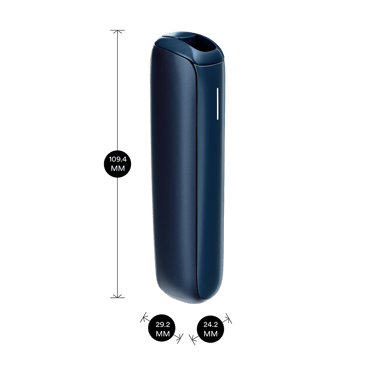 Ploom AURA Navy Blue įrenginio šoninis vaizdas
