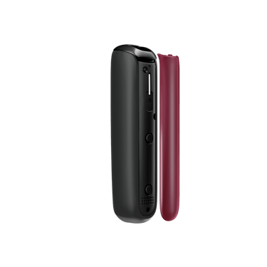 Ploom AURA priekinio dangtelio Dark Orchid šoninis vaizdas, atskirtas nuo įrenginio