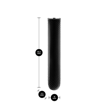 Ploom AURA priekinio dangtelio Jet Black su raštu, priekinis vaizdas
