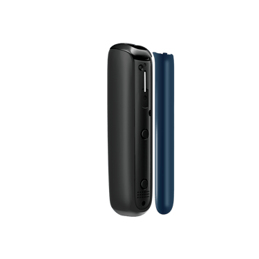 Ploom AURA priekinio dangtelio Navy Blue šoninis vaizdas, atskirtas nuo įrenginio
