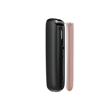 Ploom AURA priekinio dangtelio Rose Gold šoninis vaizdas, atskirtas nuo įrenginio
