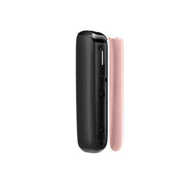 Ploom AURA priekinio dangtelio Rose Gold šoninis vaizdas, atskirtas nuo įrenginio
