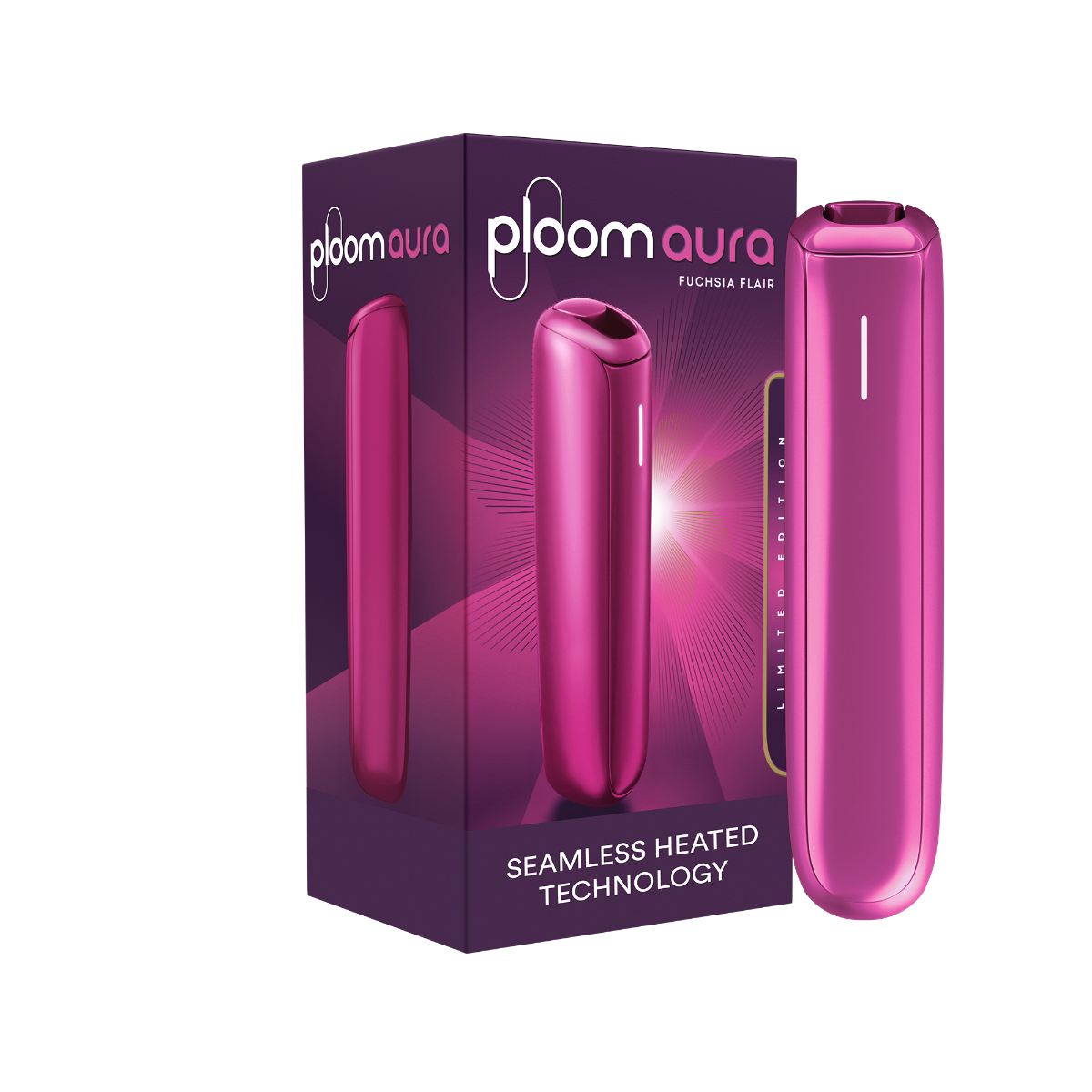 Riboto leidimo kaitinamojo tabako įrenginys PLOOM AURA Fuchsia Flair