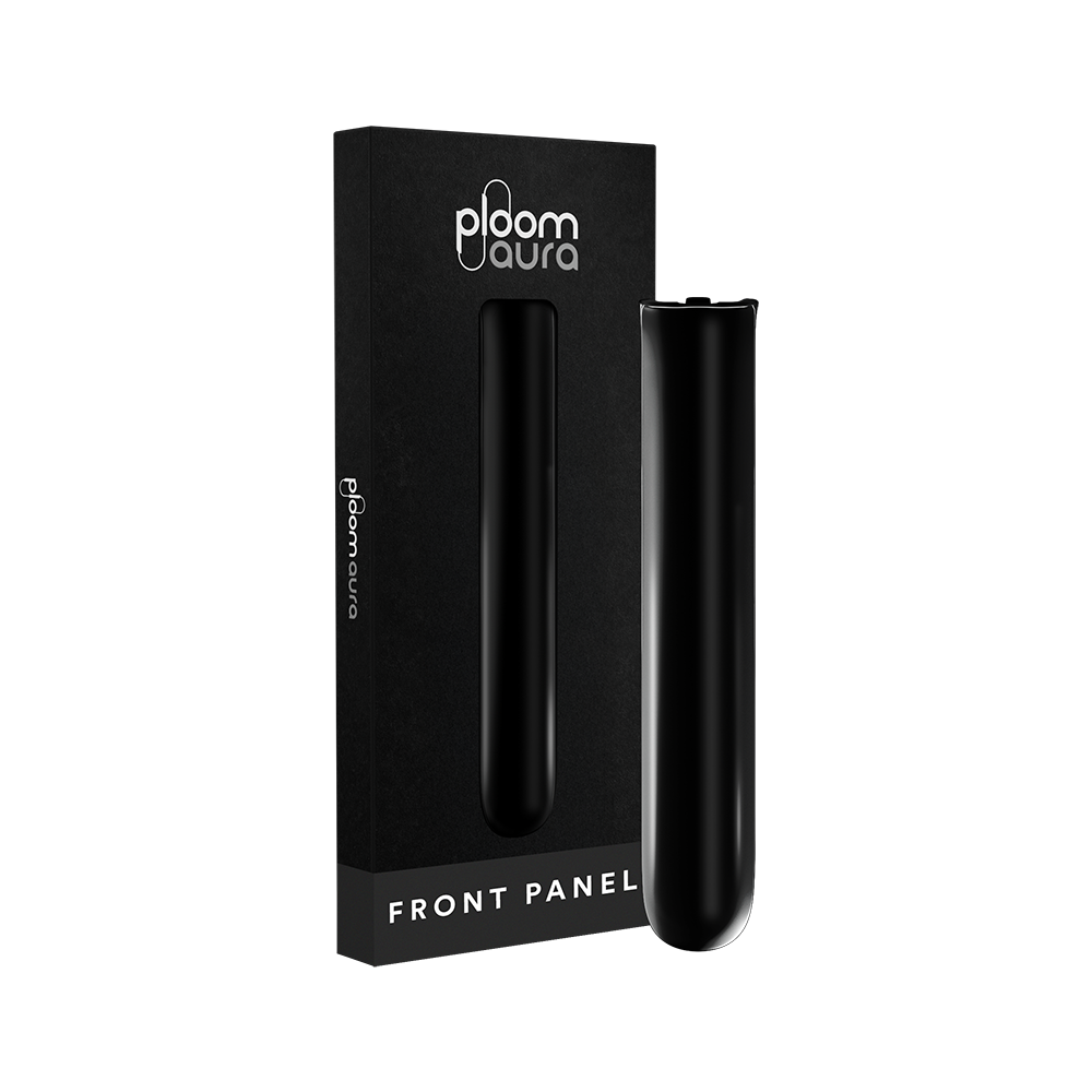 Ploom AURA priekinio dangtelio Jet Black pakuotė
